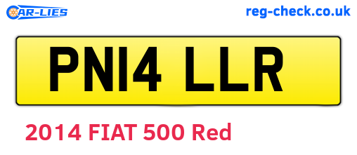 PN14LLR are the vehicle registration plates.