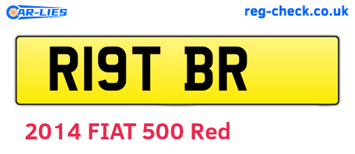 R19TBR are the vehicle registration plates.