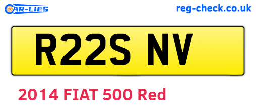 R22SNV are the vehicle registration plates.