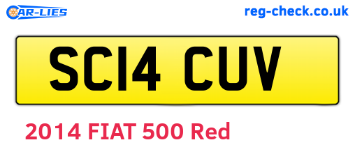 SC14CUV are the vehicle registration plates.