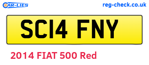 SC14FNY are the vehicle registration plates.