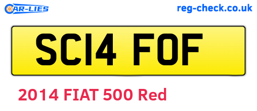 SC14FOF are the vehicle registration plates.