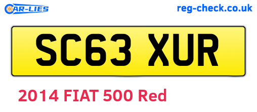 SC63XUR are the vehicle registration plates.