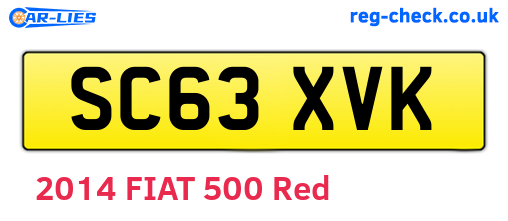 SC63XVK are the vehicle registration plates.