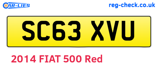 SC63XVU are the vehicle registration plates.
