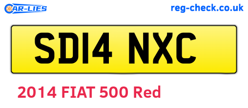 SD14NXC are the vehicle registration plates.