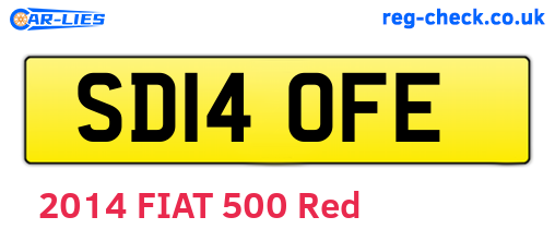 SD14OFE are the vehicle registration plates.