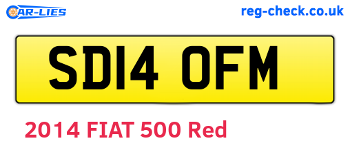 SD14OFM are the vehicle registration plates.