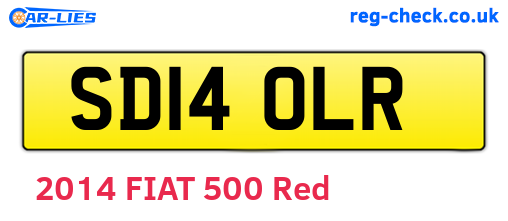 SD14OLR are the vehicle registration plates.