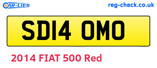SD14OMO are the vehicle registration plates.