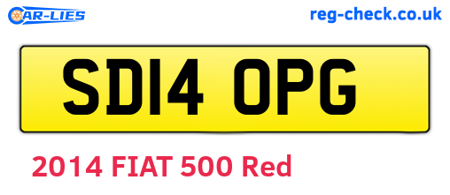 SD14OPG are the vehicle registration plates.