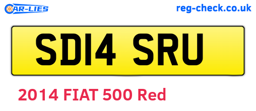 SD14SRU are the vehicle registration plates.