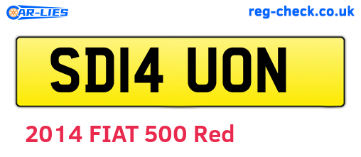 SD14UON are the vehicle registration plates.