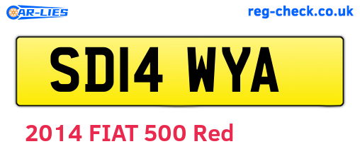 SD14WYA are the vehicle registration plates.