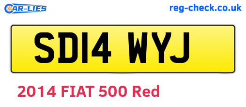 SD14WYJ are the vehicle registration plates.