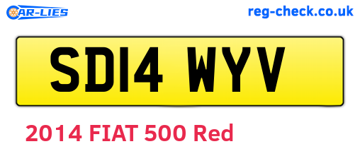 SD14WYV are the vehicle registration plates.