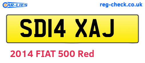 SD14XAJ are the vehicle registration plates.
