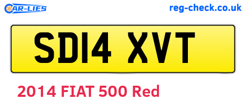 SD14XVT are the vehicle registration plates.