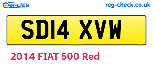 SD14XVW are the vehicle registration plates.
