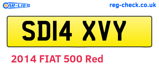 SD14XVY are the vehicle registration plates.