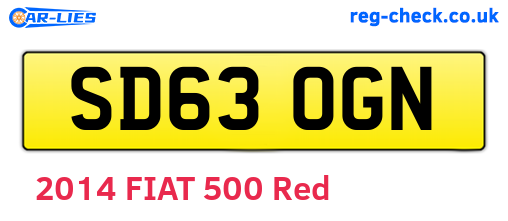 SD63OGN are the vehicle registration plates.