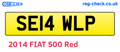 SE14WLP are the vehicle registration plates.