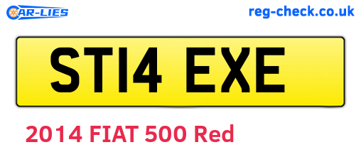 ST14EXE are the vehicle registration plates.