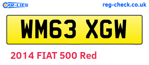 WM63XGW are the vehicle registration plates.