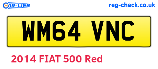 WM64VNC are the vehicle registration plates.