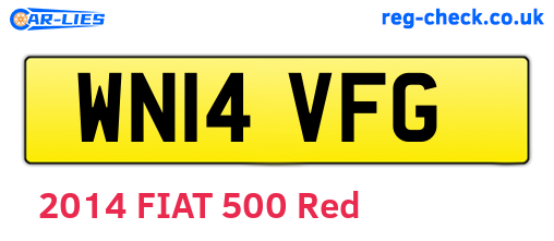 WN14VFG are the vehicle registration plates.