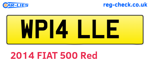 WP14LLE are the vehicle registration plates.