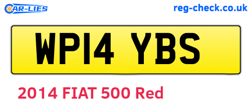 WP14YBS are the vehicle registration plates.