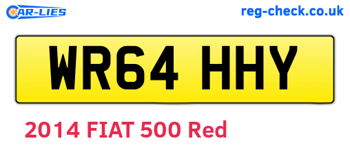 WR64HHY are the vehicle registration plates.