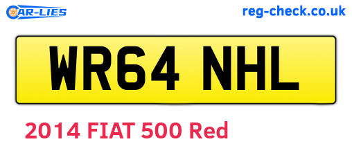 WR64NHL are the vehicle registration plates.