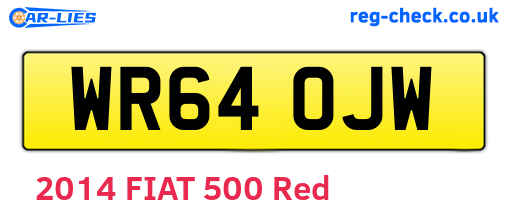 WR64OJW are the vehicle registration plates.