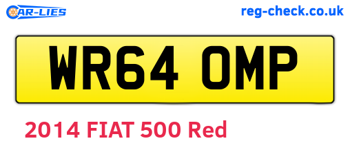WR64OMP are the vehicle registration plates.