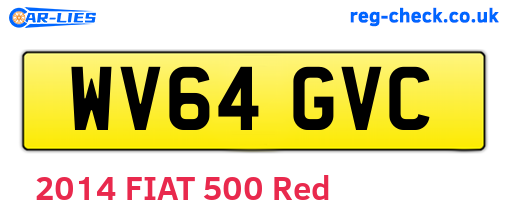 WV64GVC are the vehicle registration plates.