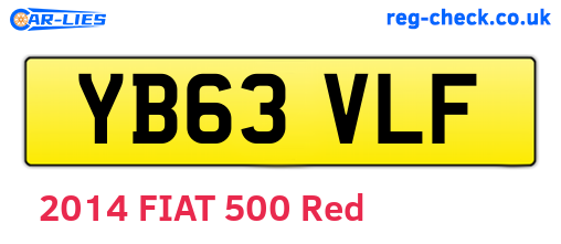 YB63VLF are the vehicle registration plates.