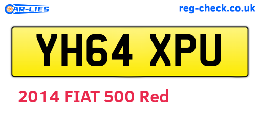 YH64XPU are the vehicle registration plates.
