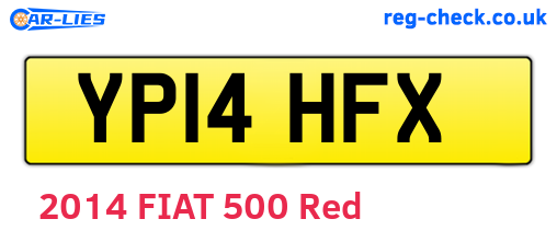 YP14HFX are the vehicle registration plates.