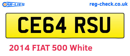 CE64RSU are the vehicle registration plates.