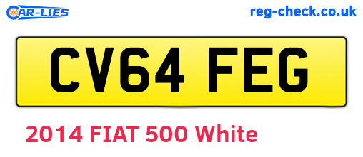 CV64FEG are the vehicle registration plates.
