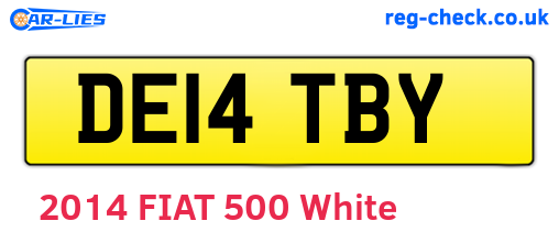 DE14TBY are the vehicle registration plates.