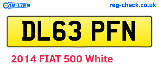DL63PFN are the vehicle registration plates.