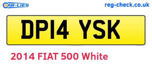 DP14YSK are the vehicle registration plates.