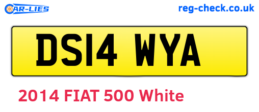 DS14WYA are the vehicle registration plates.