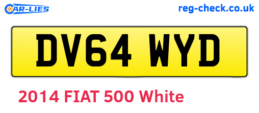 DV64WYD are the vehicle registration plates.