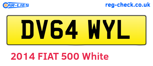 DV64WYL are the vehicle registration plates.