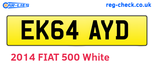 EK64AYD are the vehicle registration plates.