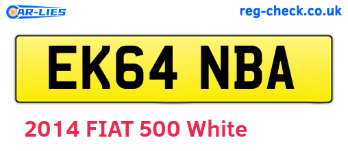 EK64NBA are the vehicle registration plates.